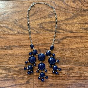 Loft Navy Blue Bubble Necklace